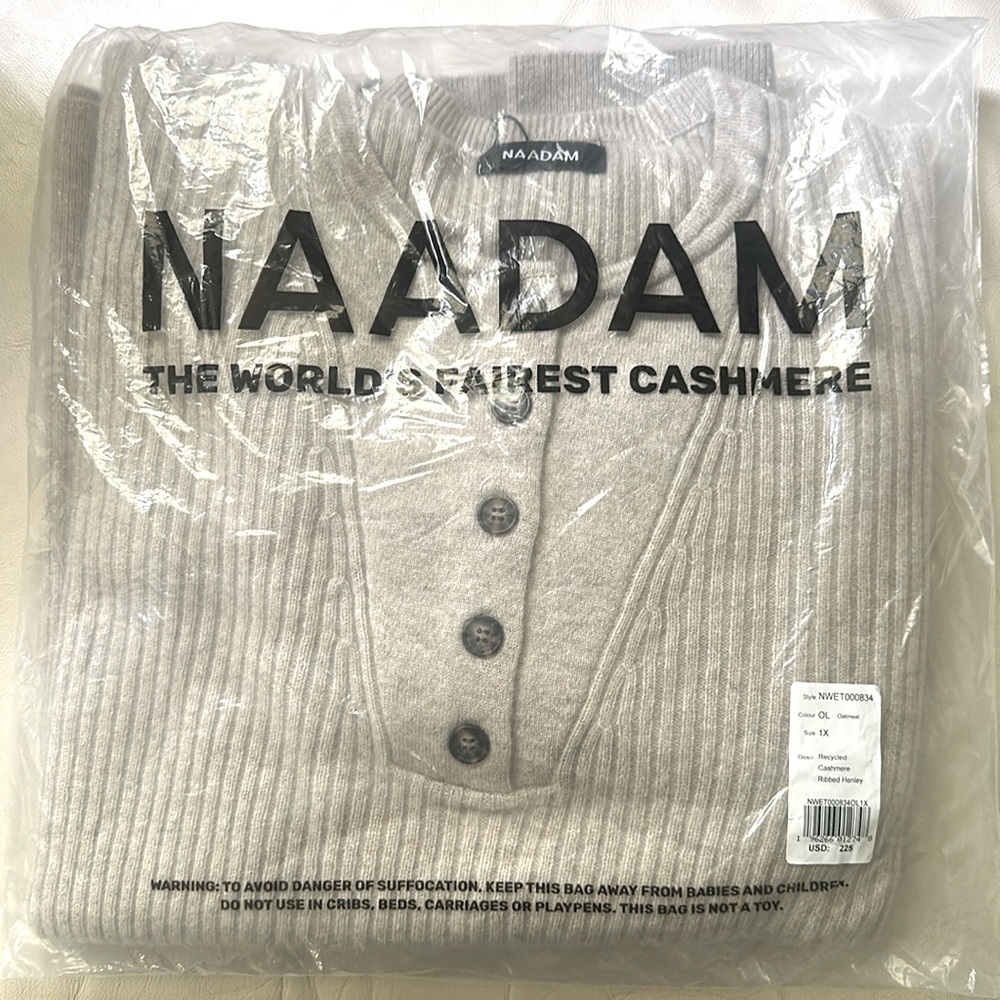 Naadam Cashmere Henley Sweater Unisex